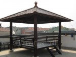 Gazebo Taman Minimalis Kayu Kelapa