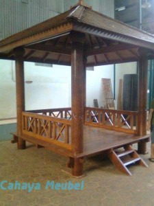 Gazebo Minimalis  Kayu Kelapa Atap Sirap Jual Gazebo Kayu Kelapa Atap Sirap Harga Murah Cahaya 