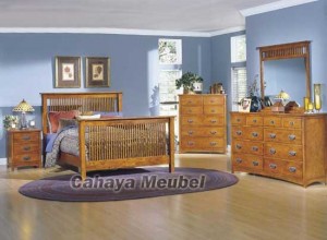 Set Kamar Tidur Minimalis Kayu Jati