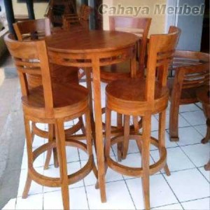 Set Kursi Bar Kayu Jati Jepara