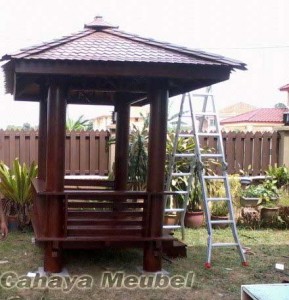 Gazebo Minimalis Sirap Kayu Kelapa