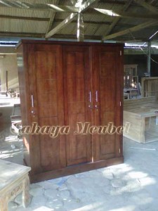  Lemari  Baju Sliding  3  Pintu  Minimalis Kayu  Jati Lemari  