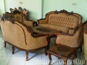 Sofa Tamu Inggris Kayu Jati Ukir Jepara