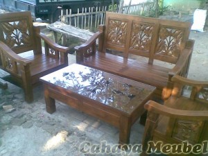 Set Kursi Tamu Ukir Murah Kayu Jati