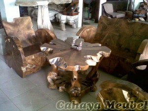 Set Kursi Antik Akar Kayu  Jati Cahaya Mebel Jepara