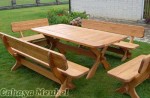 Set Kursi Taman Mewah Minimalis Kayu Jati