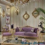 Sofa Klasik Mewah Ukir Warna Gold