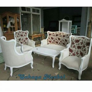 Kursi Tamu Shabby Modern Putih