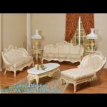 Set Sofa Tamu Mewah Putih Ukir